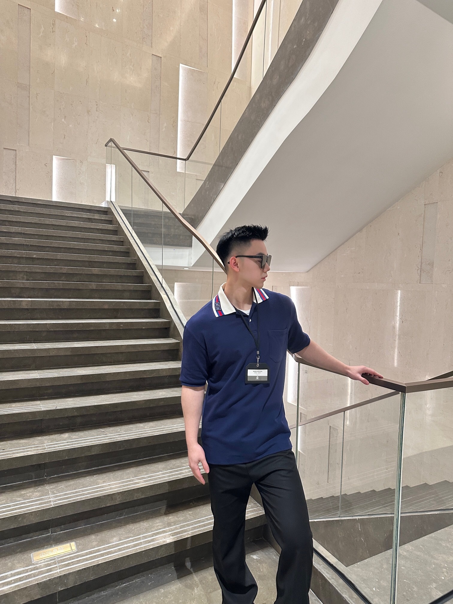 P299 双G贴饰POLO衫 蓝色 · image 15