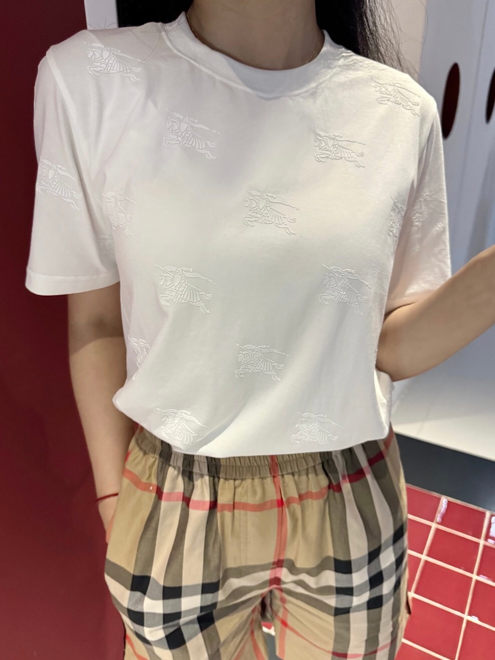 P229 点缀马术徽标印花T恤 白色（Women） · image 14