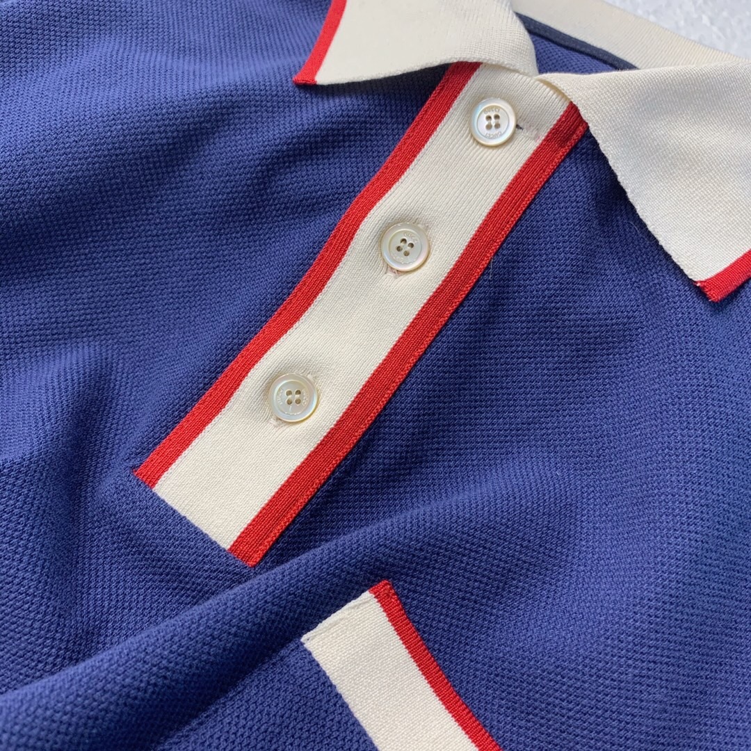 P289 蓝色红白条POLO衫 · image 5