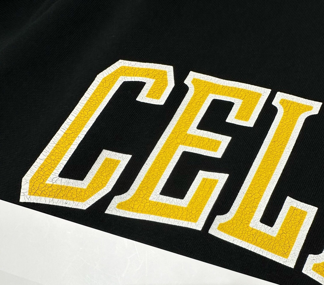 P389 C裂纹印花帽衫 黑色 · image 8