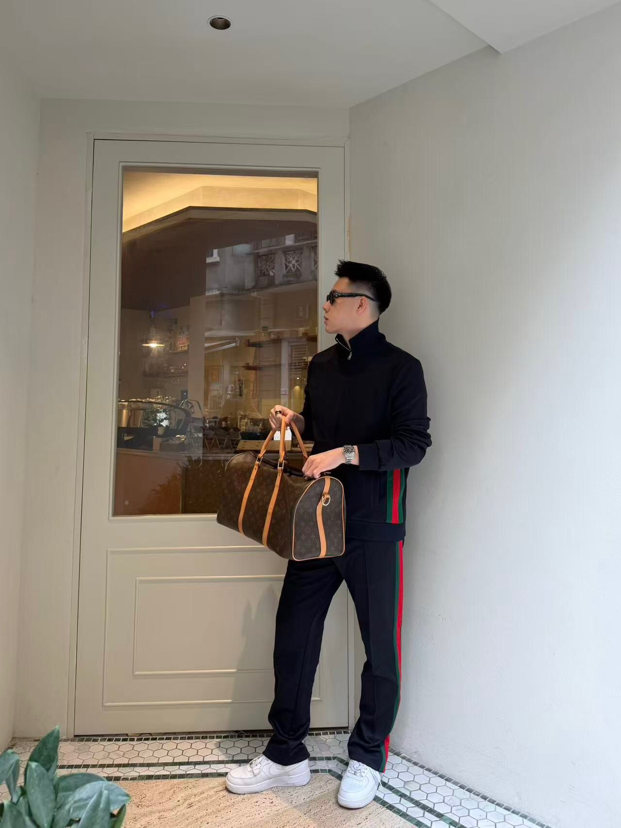 P449 藏青色织带长裤 · image 12