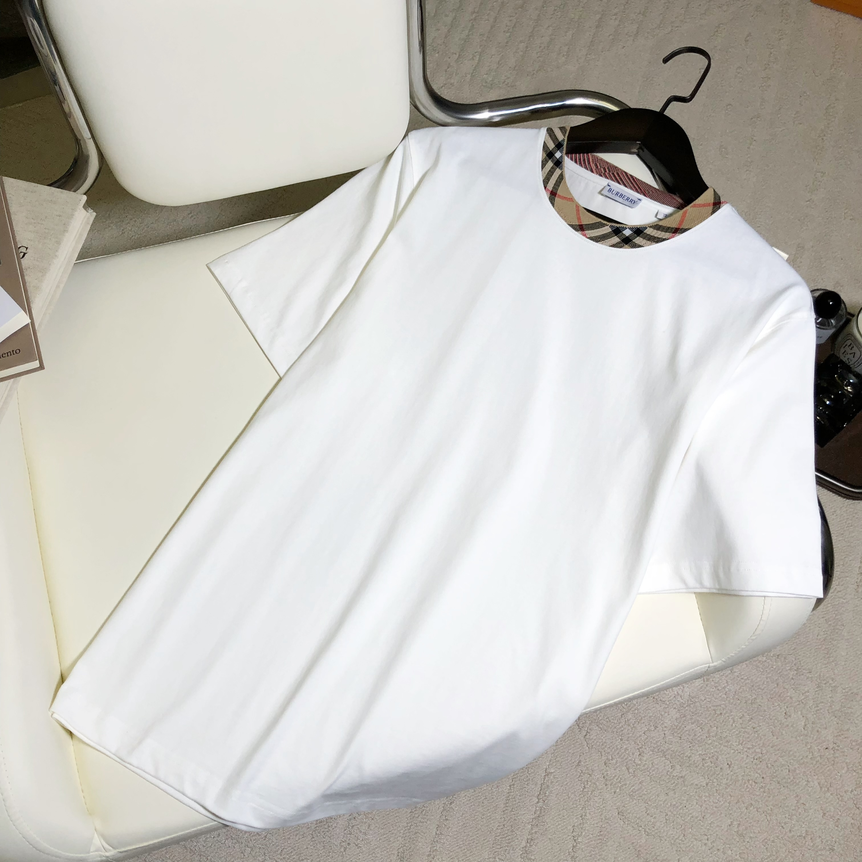 P229 BR格纹领T恤白色 · image 7
