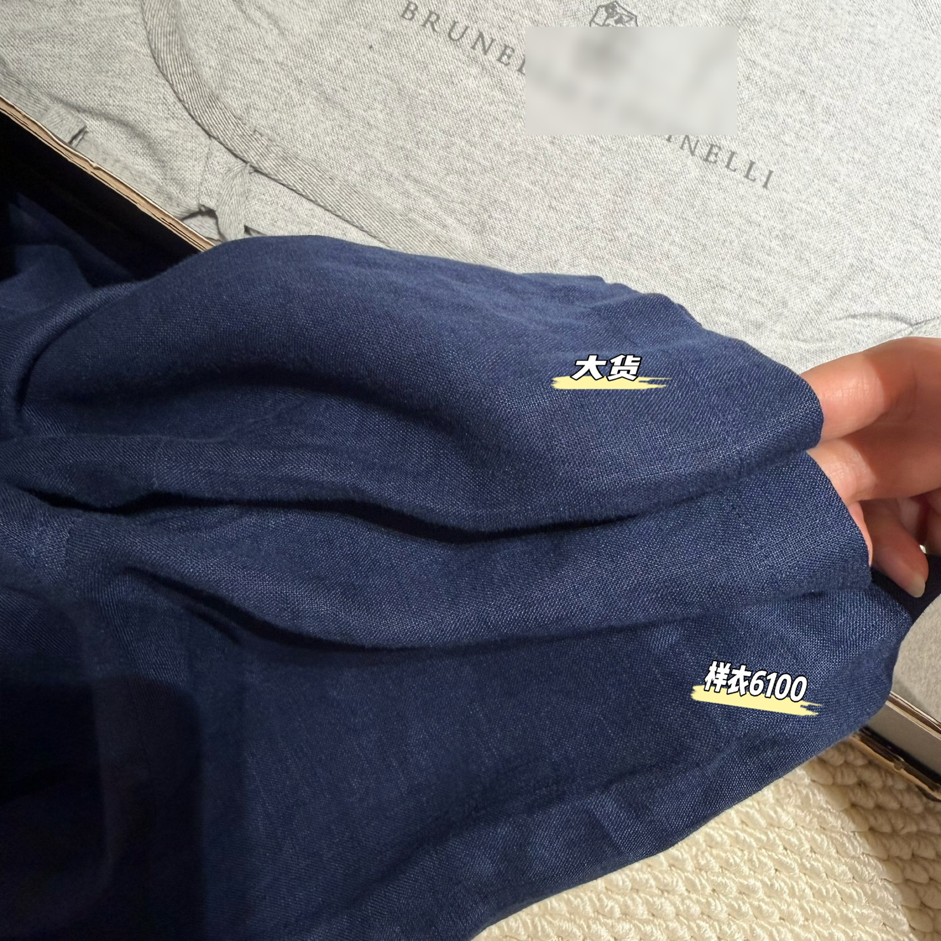 P409 深蓝短袖亚麻衬衫 · image 17